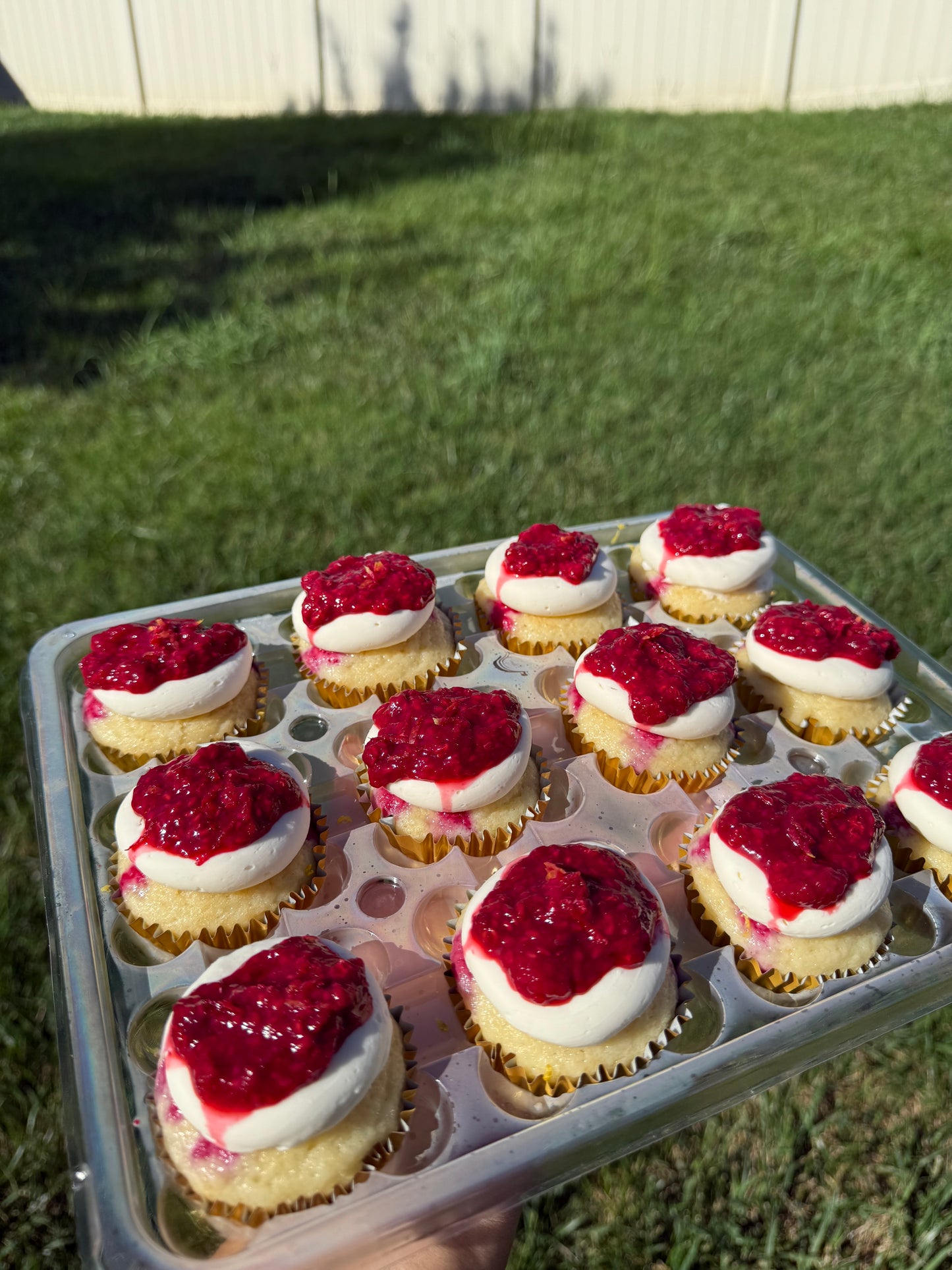 Vanilla Lemon Raspberry Cupcakes