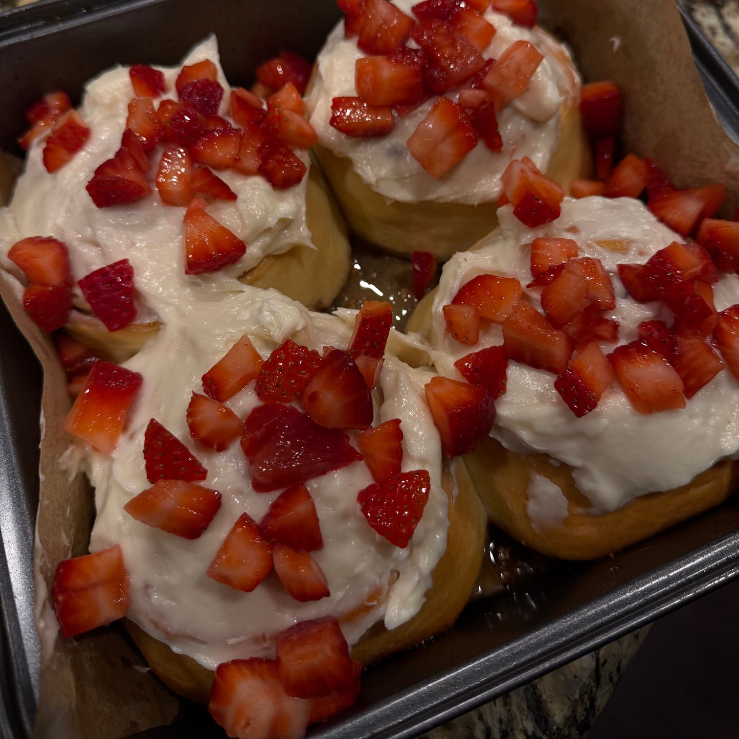 Strawberry Cheesecake Cinnamon Rolls